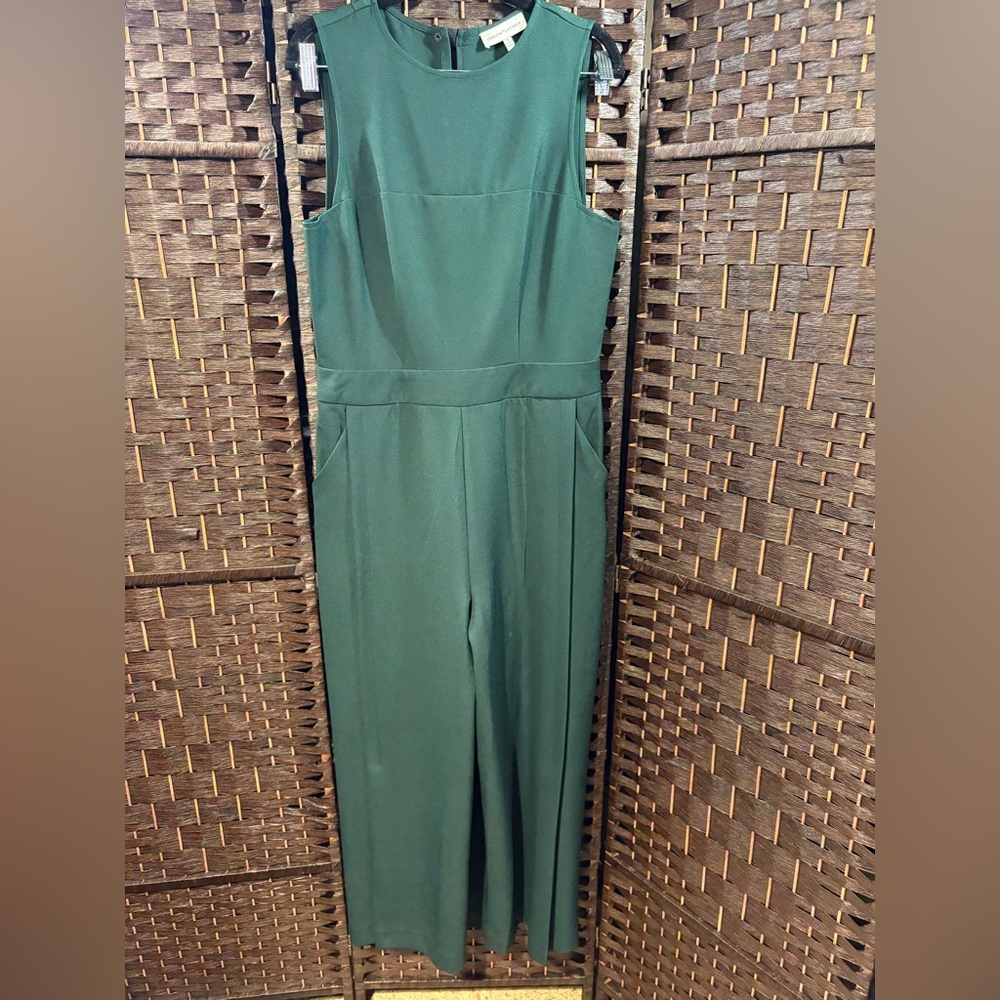 Gibson & Latimer Emerald Green Sleeveless Wide-Leg Jumpsuit Size 8